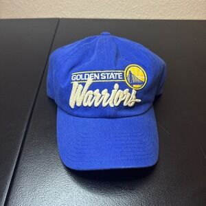 Mitchell‎ & Ness Golden State Warriors White Script Blue Snapback Hat